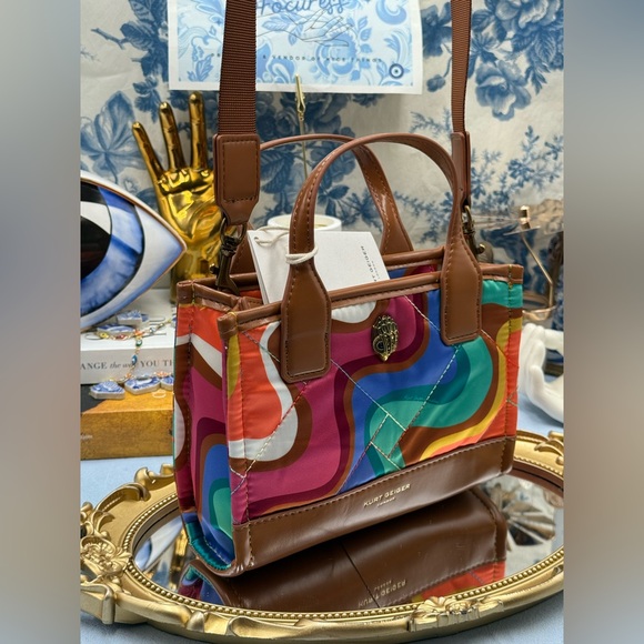 recycled leather bag rainbow leather purse